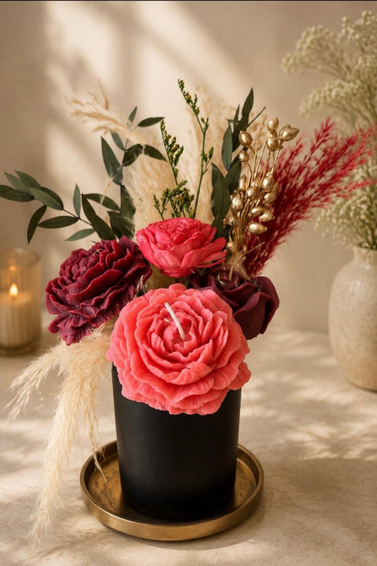Crimson Velvet & Golden Botanicals Bouquet