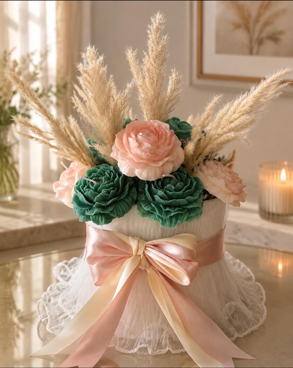 Emerald & Blush Meadow Bouquet