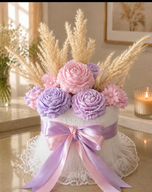 Lavender & Pink Peony Pampas Bouquet